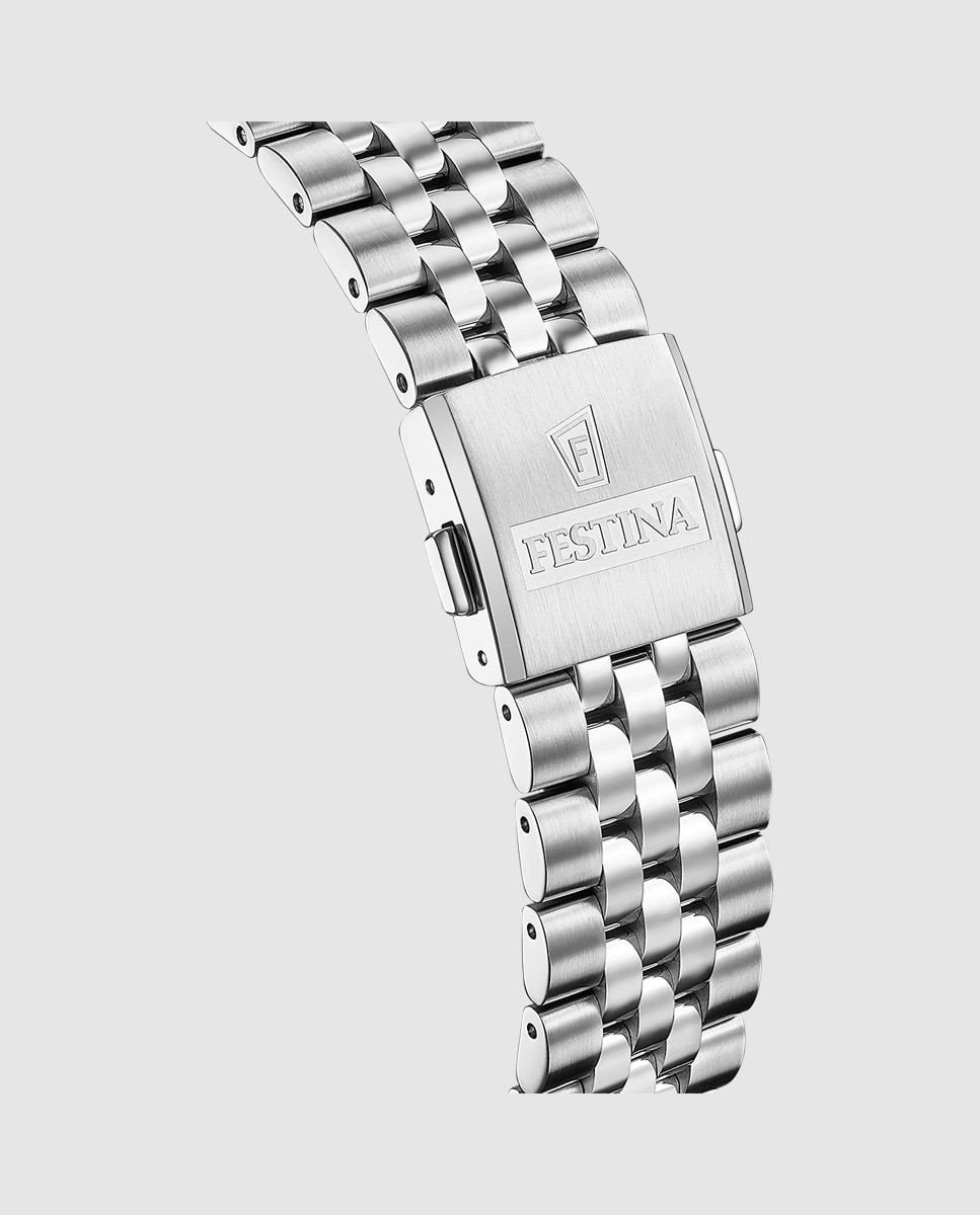 Relógio F20090/2 Swiss Made Automático de Aço Prateado Prata-5