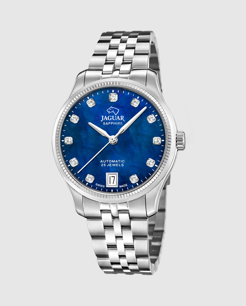 Relógio J1000/5 Swiss Made Automático de Aço Prateado com Bracelete Adicional de Oferta Prata-1