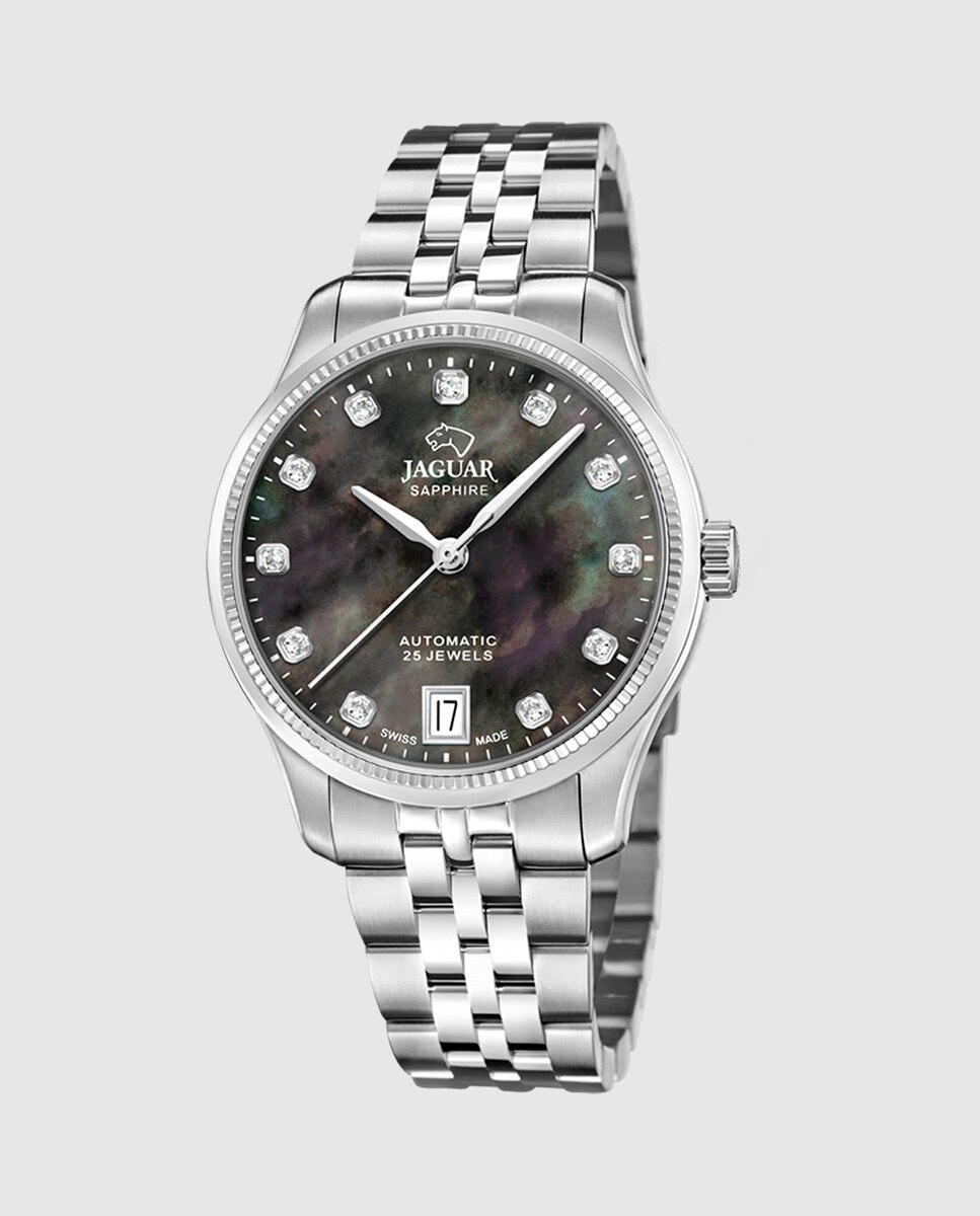 Relógio J1000/6 Swiss Made Automático de Aço Prateado com Bracelete Adicional de Oferta Prata-1