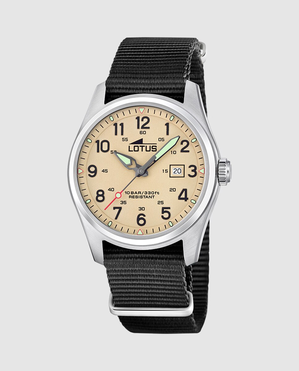 Relógio 19055/1 Minimalist de Têxtil em Preto Preto-1