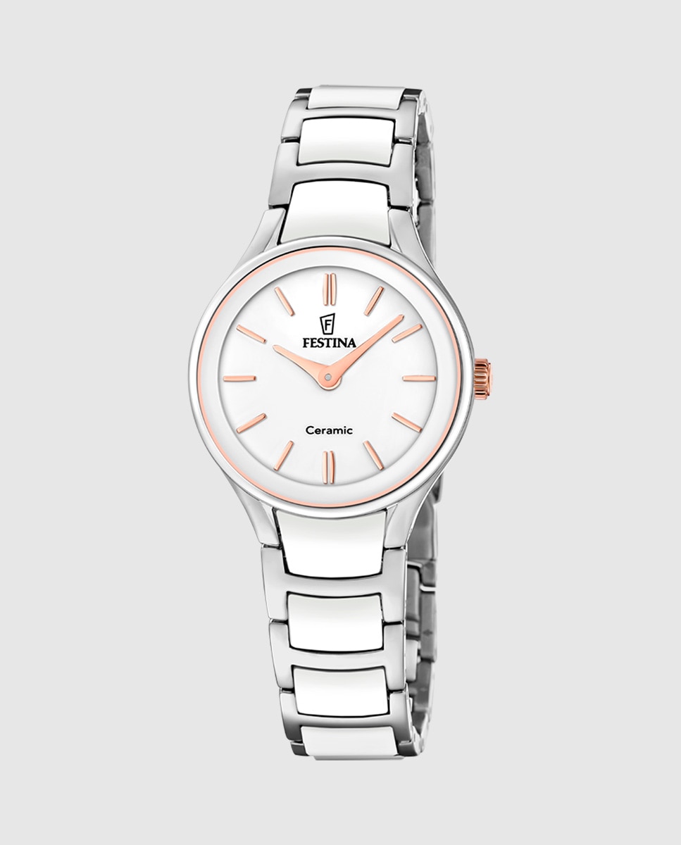Imagem 0 de Relógio Analógico F20752 1 Ceramic de Aço em Branco