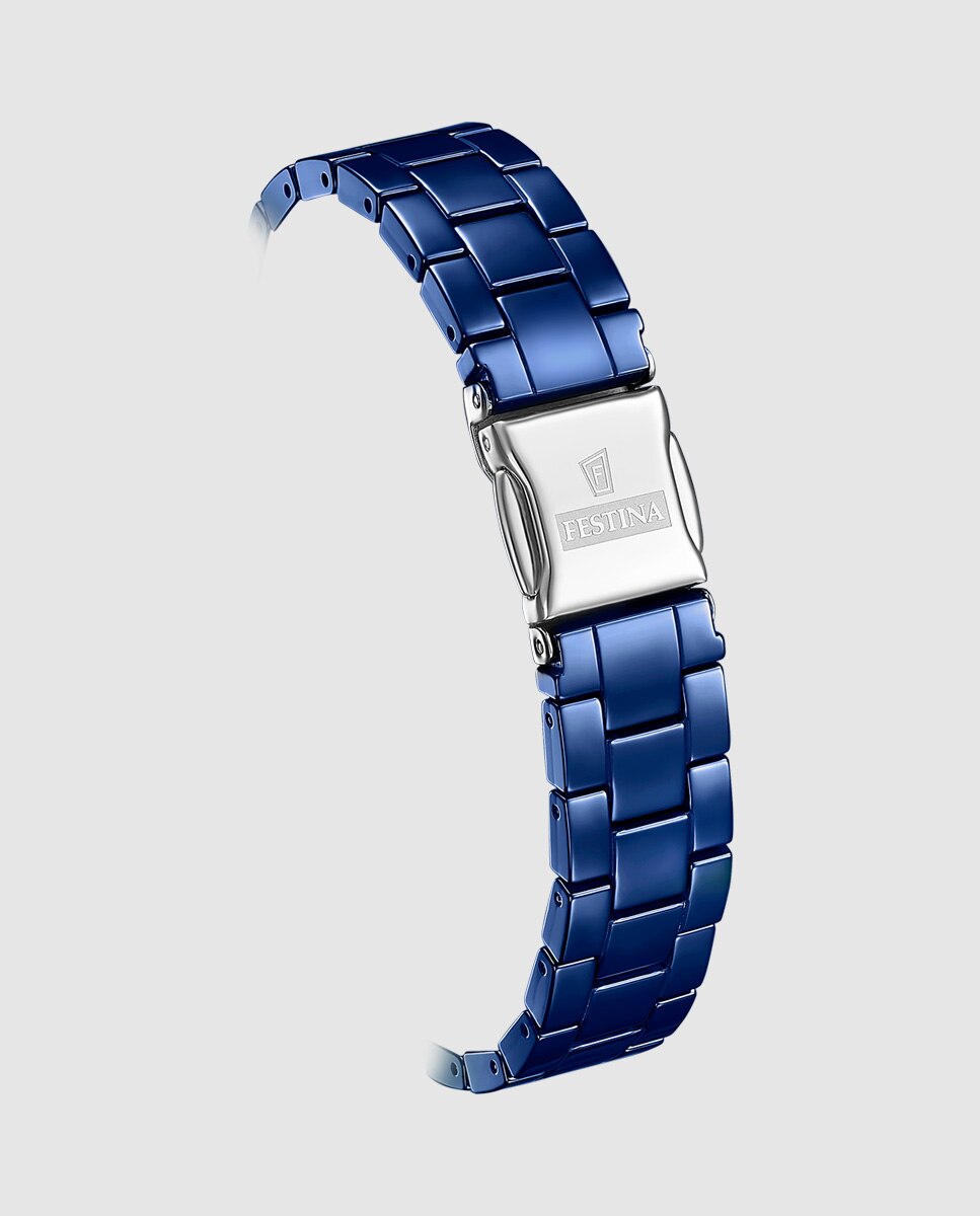 Relógio Analógico F20751 5 Ceramic de Cerâmica em Azul Azul-5