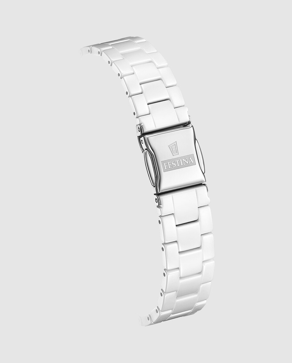 Relógio Analógico F20751 1 Ceramic de Cerâmica em Branco Branco-5
