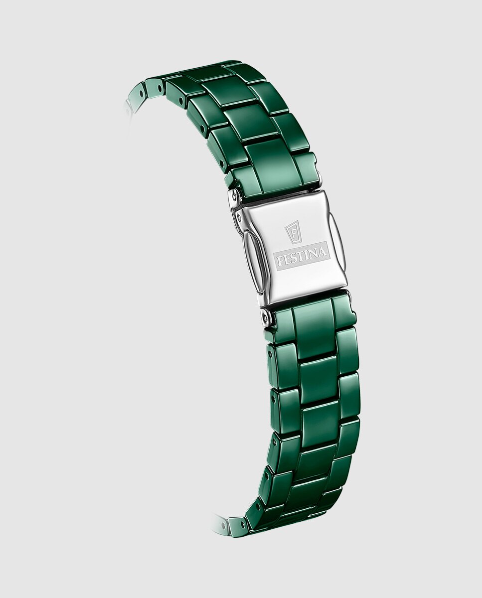 Relógio Analógico F20751 6 Ceramic de Cerâmica em Verde Verde-escuro-5