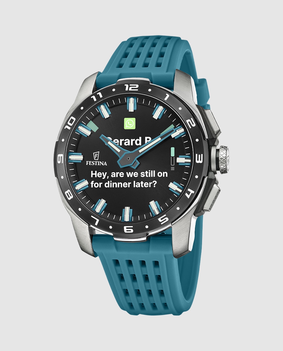 Smartwatch F23305 5 Connected Full D de Borracha em Azul Azul-1