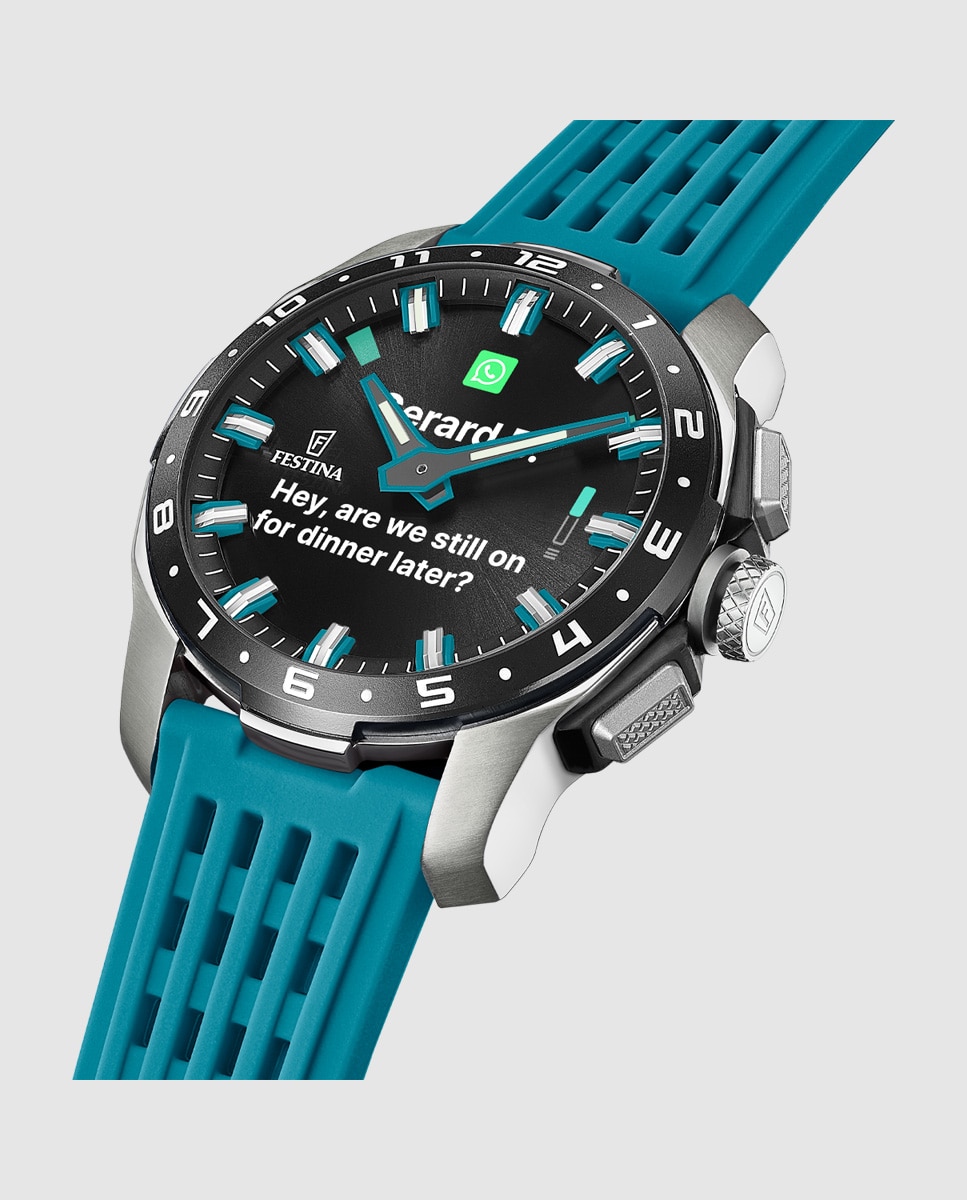 Smartwatch F23305 5 Connected Full D de Borracha em Azul Azul-2