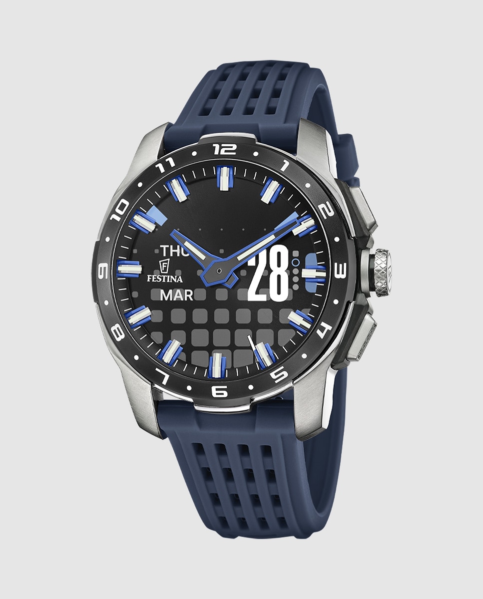 Smartwatch F23305 3 Connected Full D de Borracha em Azul Azul-1