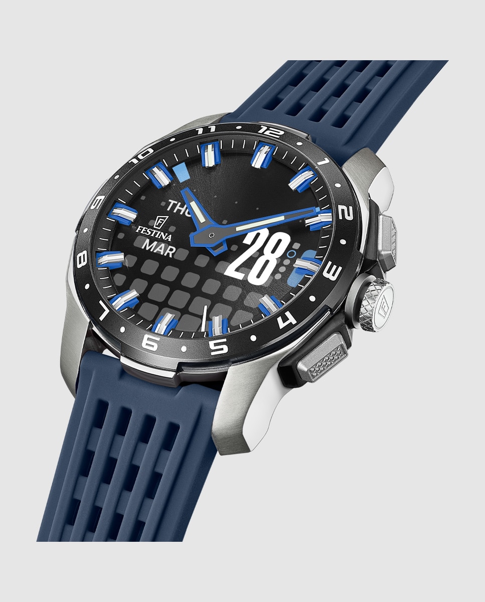 Smartwatch F23305 3 Connected Full D de Borracha em Azul Azul-2