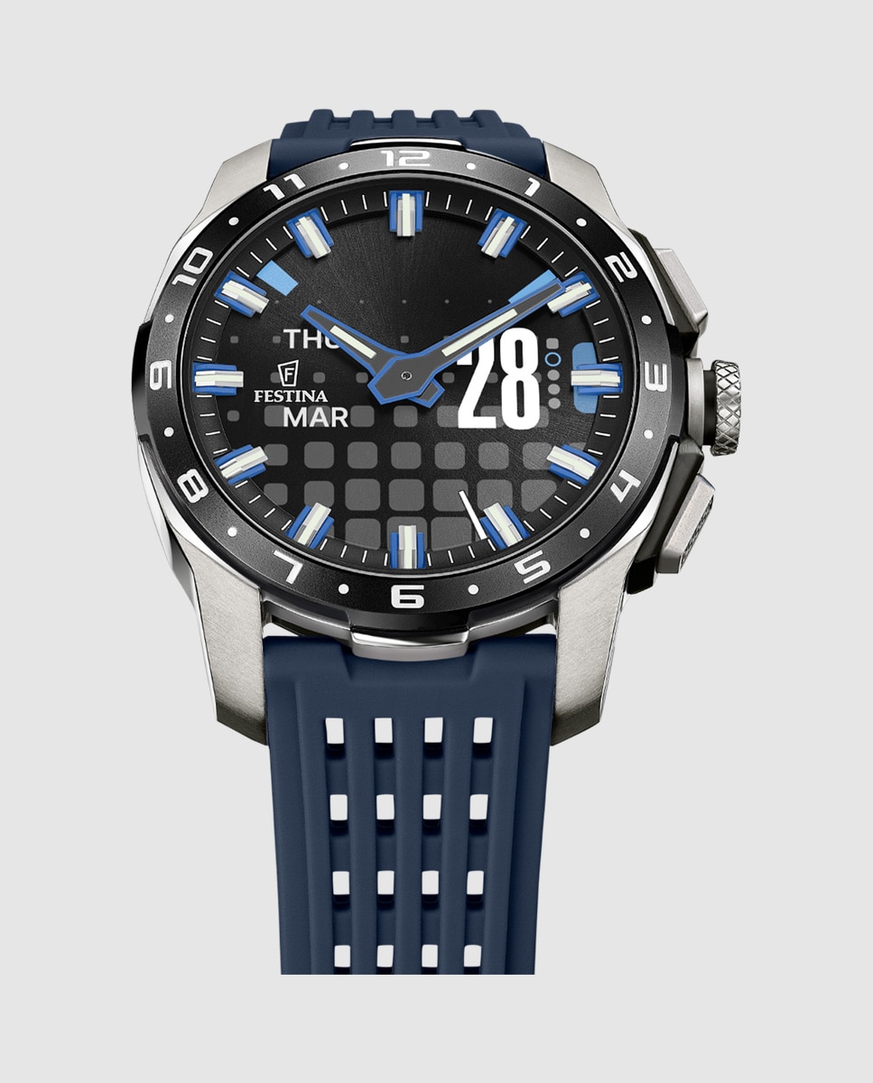 Smartwatch F23305 3 Connected Full D de Borracha em Azul Azul-3