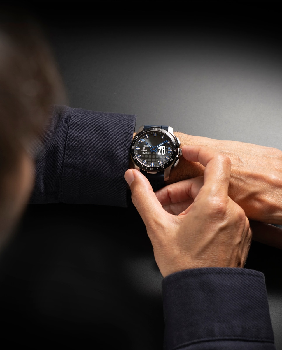 Smartwatch F23305 3 Connected Full D de Borracha em Azul Azul-8