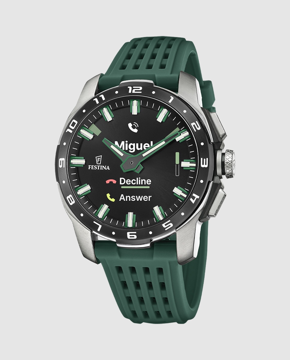 Smartwatch F23305 1 Connected Full D de Borracha em Verde Verde-1