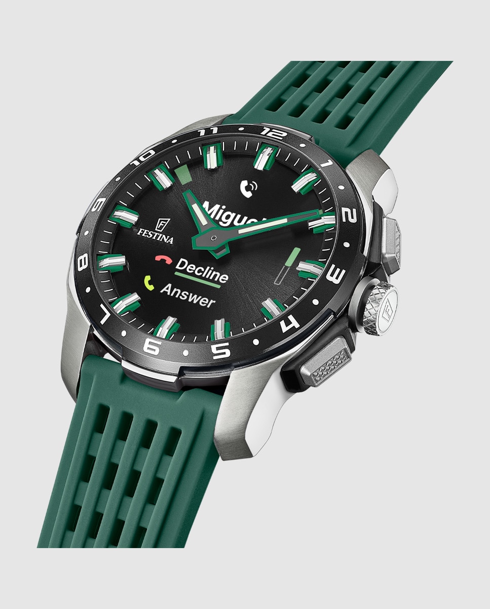 Smartwatch F23305 1 Connected Full D de Borracha em Verde Verde-2
