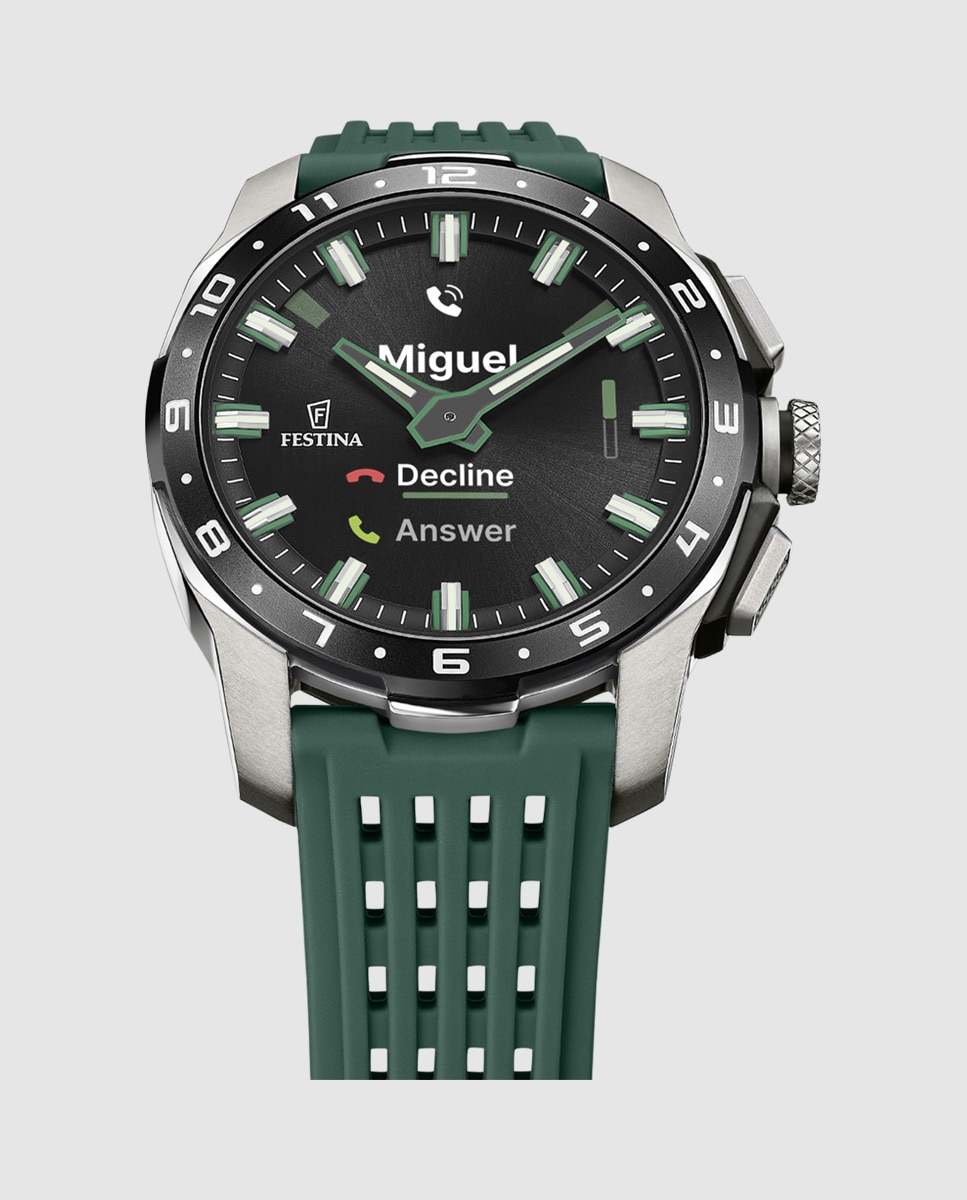Smartwatch F23305 1 Connected Full D de Borracha em Verde Verde-3