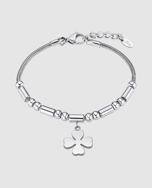 Imagem 0 de Pulseira Lotus Style Ls2463-2/1 Millennial de Aço Inoxidável com Acabamento Brilhante e Motivo Trevo