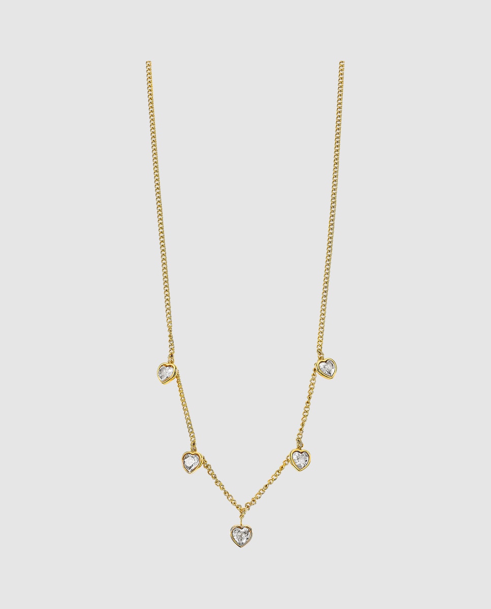 Colar Lotus Style Ls2555-1/2 Essentials com Acabamento Brilhante e Zirconita Branca (white Cz) e Motivo Coração Branco-1