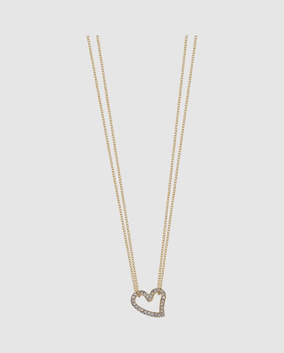 Colar Lotus Style Ls2556-1/2 Essentials com Acabamento Brilhante e Motivo Coração Ouro-1