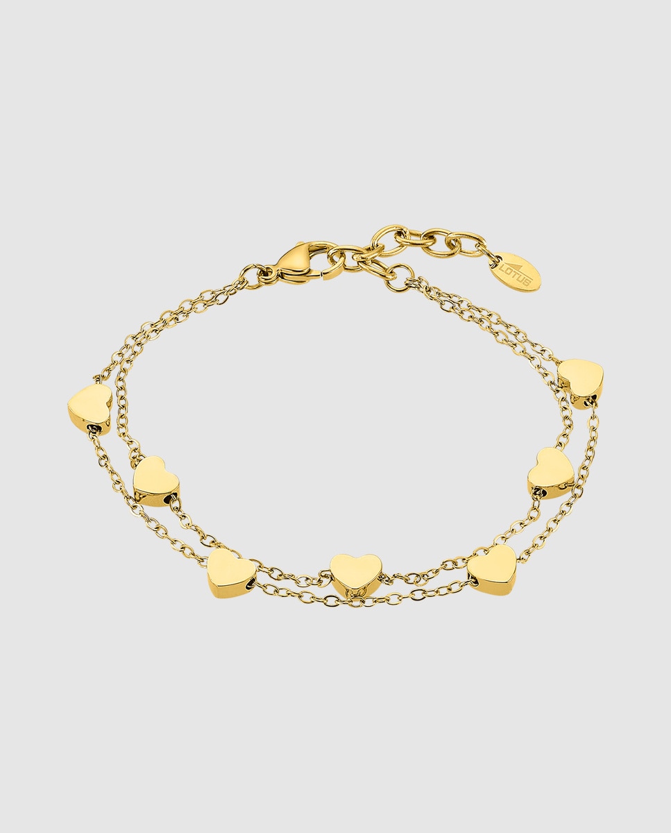 Pulseira Lotus Style Ls2560-2/2 Essentials com Acabamento Brilhante e Motivo Coração Ouro-1