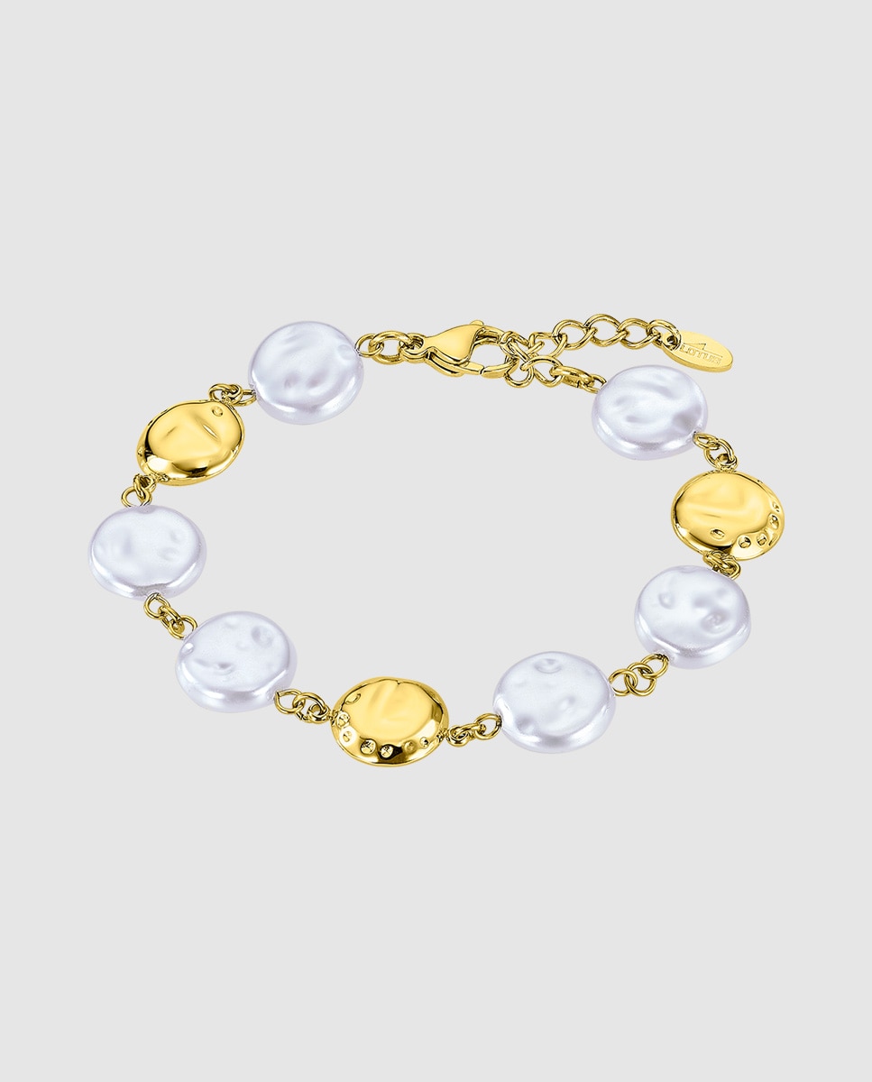 Pulseira de Corrente Lotus Style Ls2563-2 2 Urban Woman com Acabamento Brilhante e Pérola Branco-1