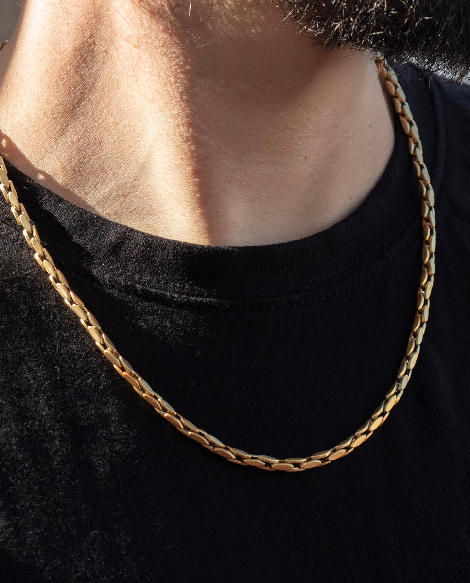 Corrente Lotus Style Ls2598-1 2 Urban Man com Acabamento Mate Ouro-2