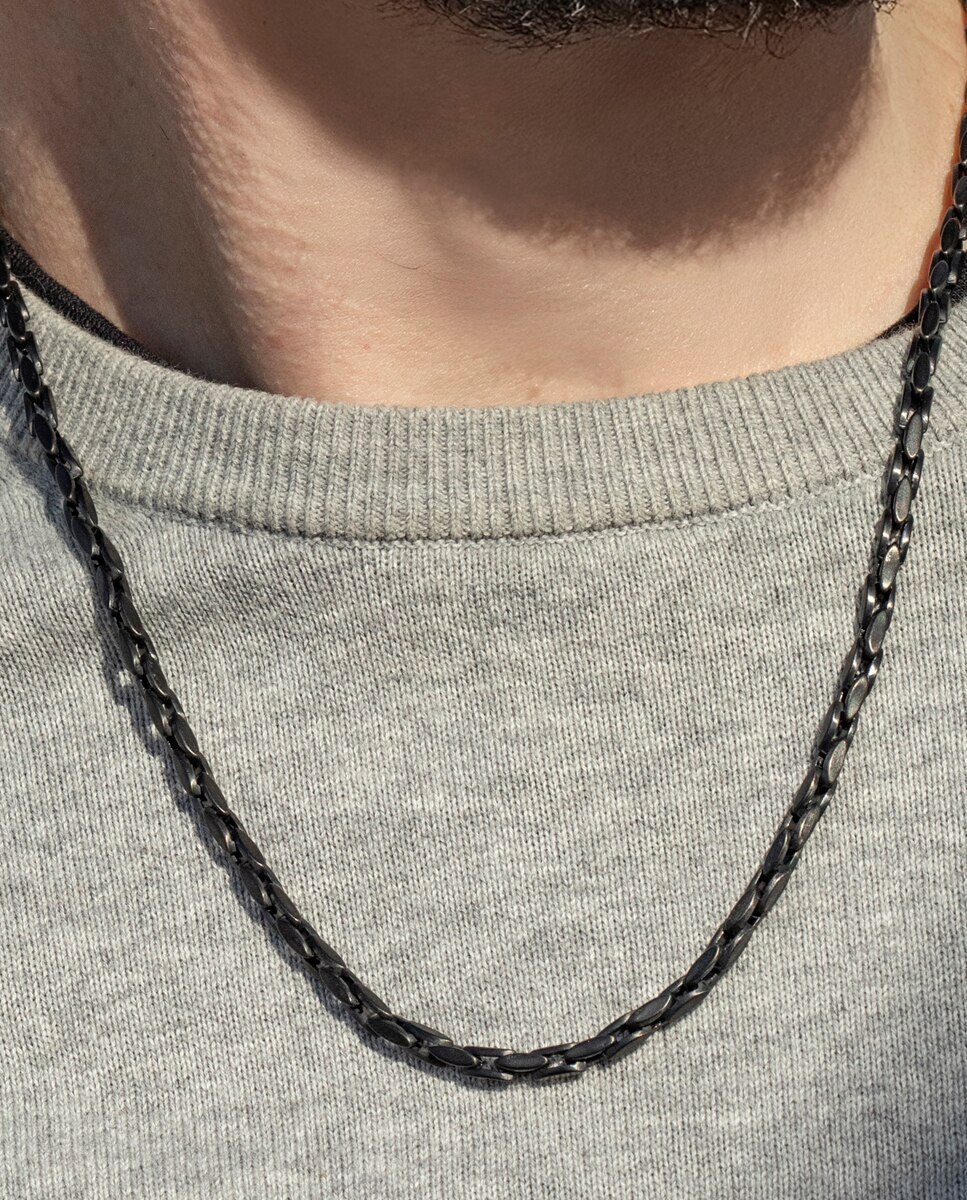 Corrente Lotus Style Ls2598-1 3 Urban Man com Acabamento Mate Preto-2