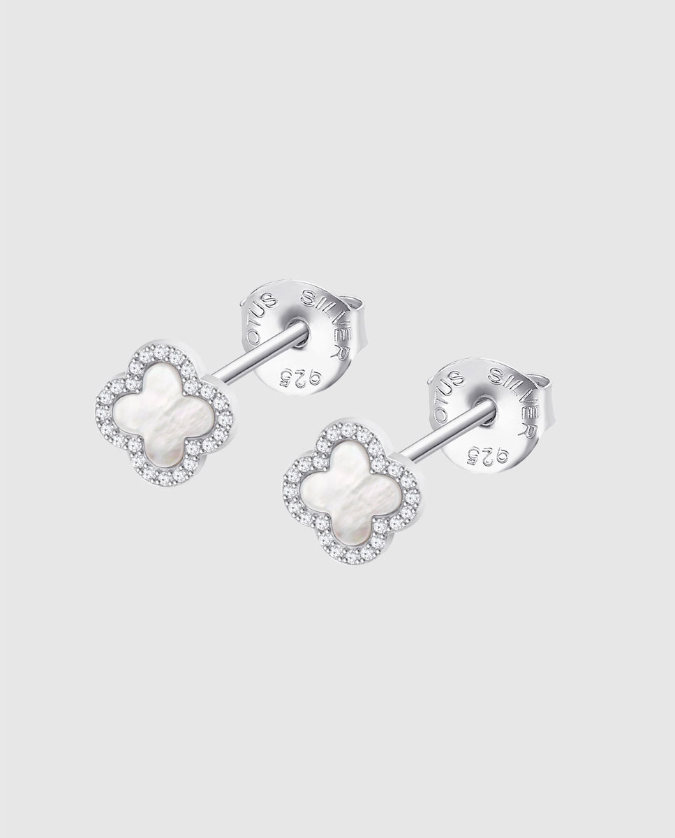 Imagem 0 de Brincos de Botão Lotus Silver Lp3927-4 1 Trendy de Prata com Acabamento Brilhante e Zircónias com Motivo de Flor