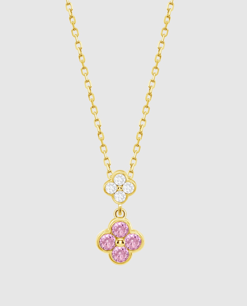Corrente com Pendentes Lotus Silver Lp3932-1 2 Trendy de Prata com Acabamento Brilhante Ouro-1