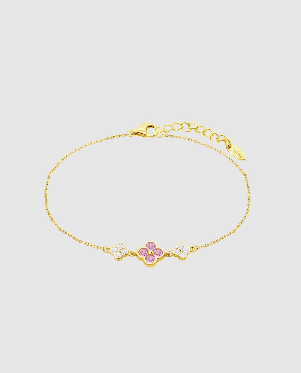 Pulseira Lotus Silver Lp3932-2 2 Trendy de Prata com Acabamento Brilhante e Charms Ouro-1