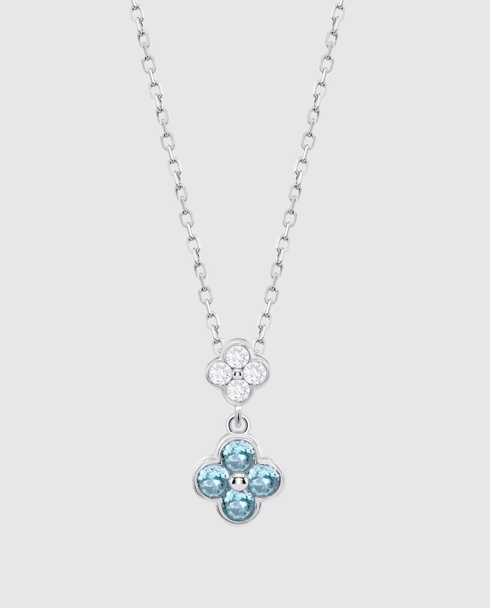 Corrente com Pendentes Lotus Silver Lp3932-1 1 Trendy de Prata com Acabamento Brilhante Prata-1