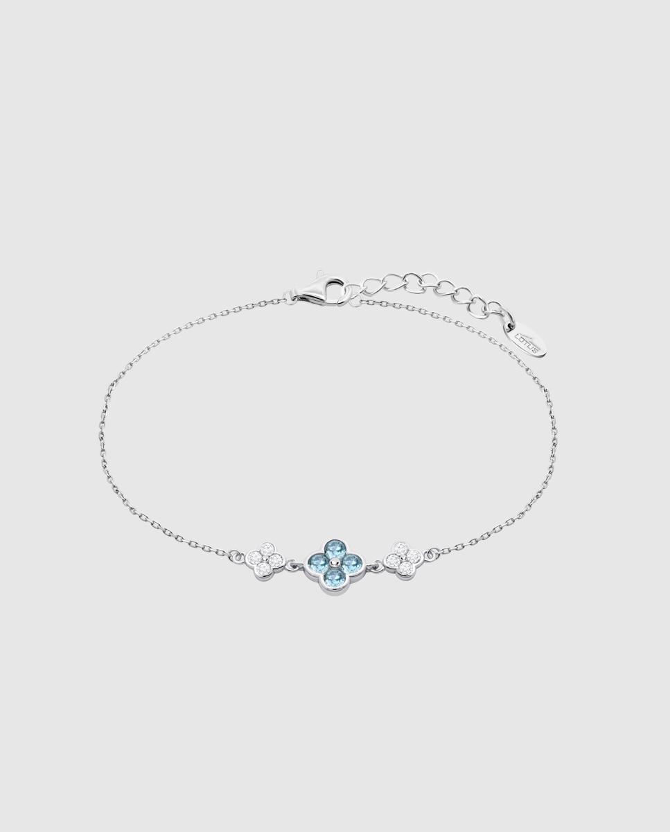 Pulseira com Charms Lotus Silver Lp3932-2 1 Trendy de Prata com Acabamento Brilhante Prata-1