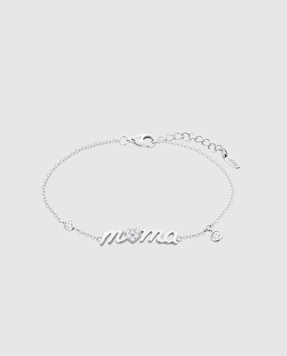Imagem 0 de Pulseira Lotus Silver Lp3948-2/1 Mother's Love de Prata com Acabamento Brilhante e Motivo Mãe