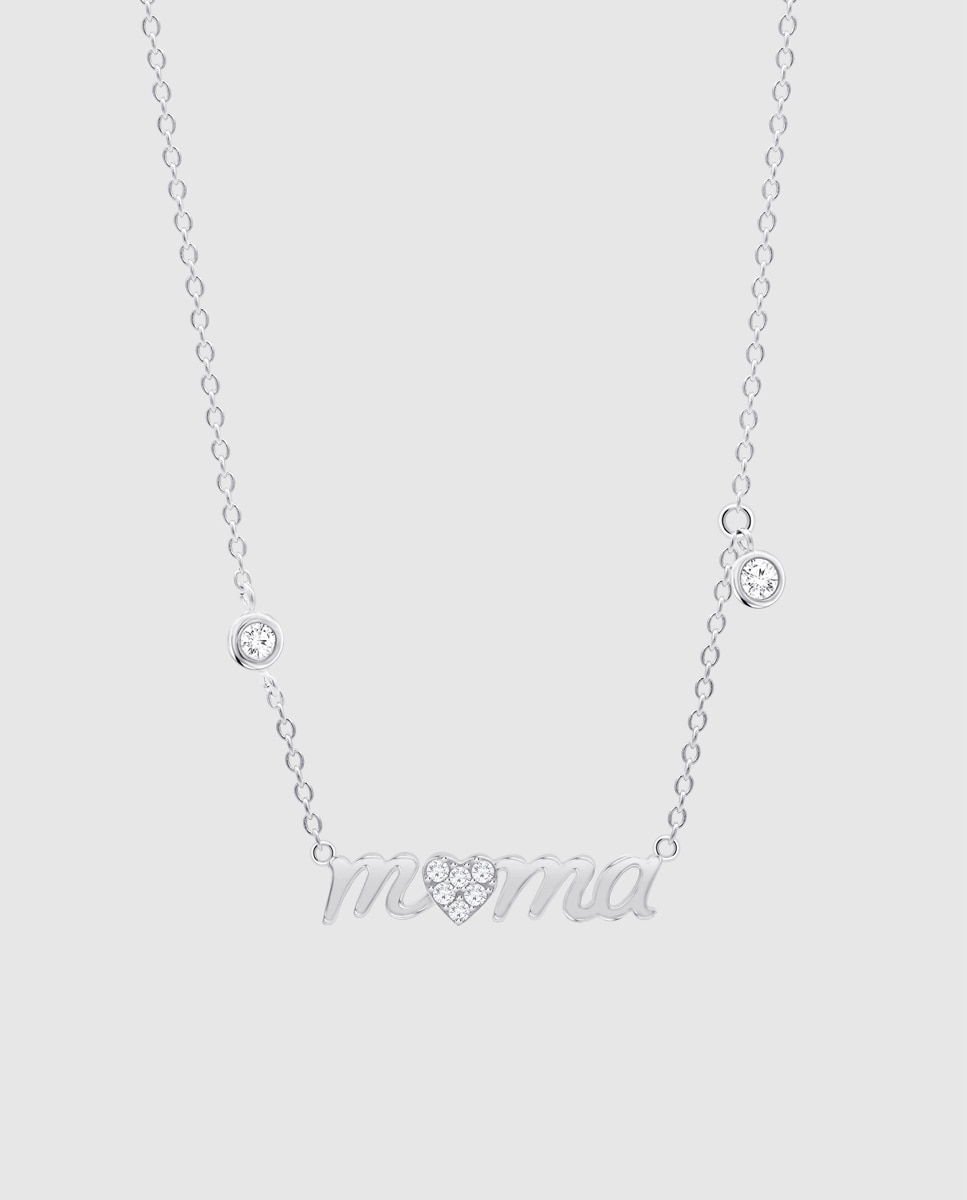 Imagem 0 de Colar Lotus Silver Lp3948-1/1 Mother's Love de Prata com Acabamento Brilhante e Motivo Mamã