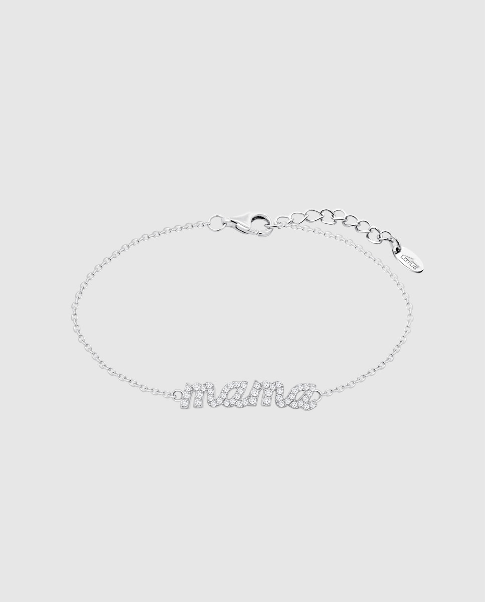 Imagem 0 de Pulseira Lotus Silver Lp3947-2/1 Mother's Love de Prata com Acabamento Brilhante e Motivo Mamã