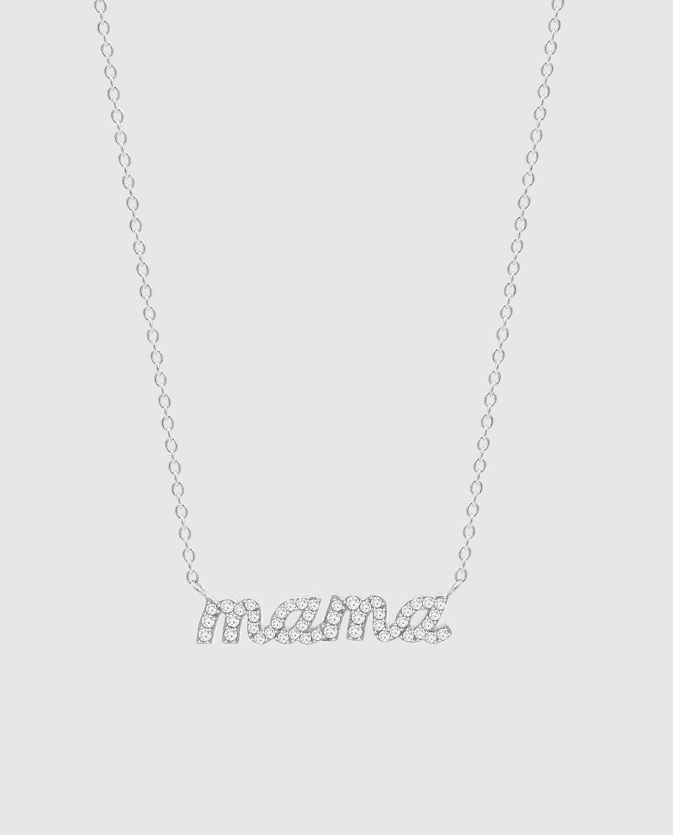 Imagem 0 de Colar Lotus Silver Lp3947-1/1 Mother's Love de Prata com Acabamento Brilhante e Motivo Mamã