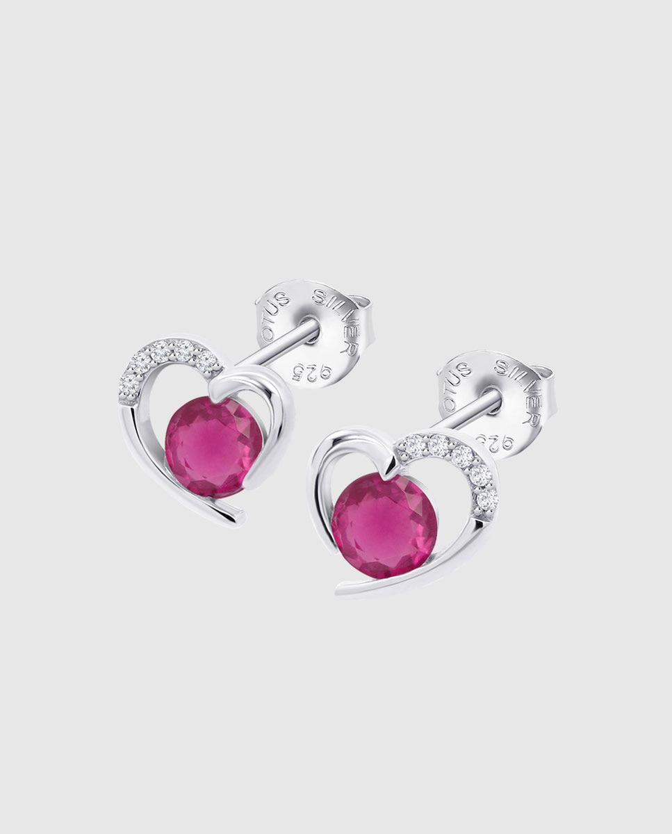 Imagem 0 de Pendente Lotus Silver Lp3106-4/7 Moments de Prata com Acabamento Brilhante com Zirconita e Motivo Coração