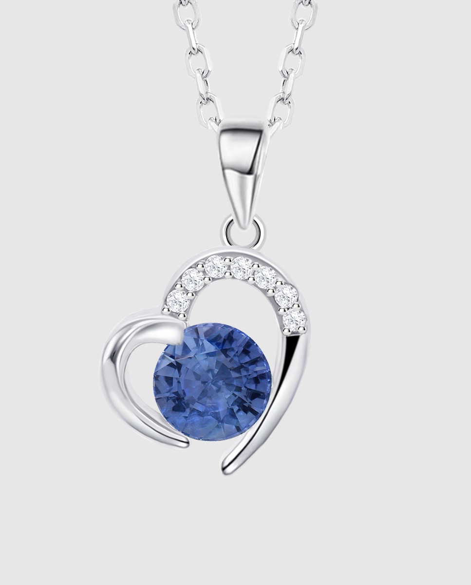 Colar Lotus Silver Lp3106-1/6 Moments de Prata com Acabamento Brilhante e Zircónios Azul-2