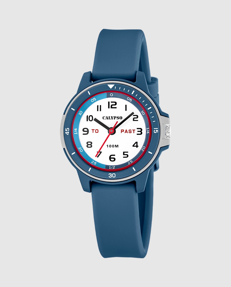 Relógio Analógico K5881 4 My First Watch de Borracha em Azul Azul-1
