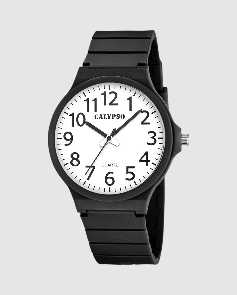 Imagem 0 de Relógio Analógico K5879 4 Street Style de Borracha em Preto