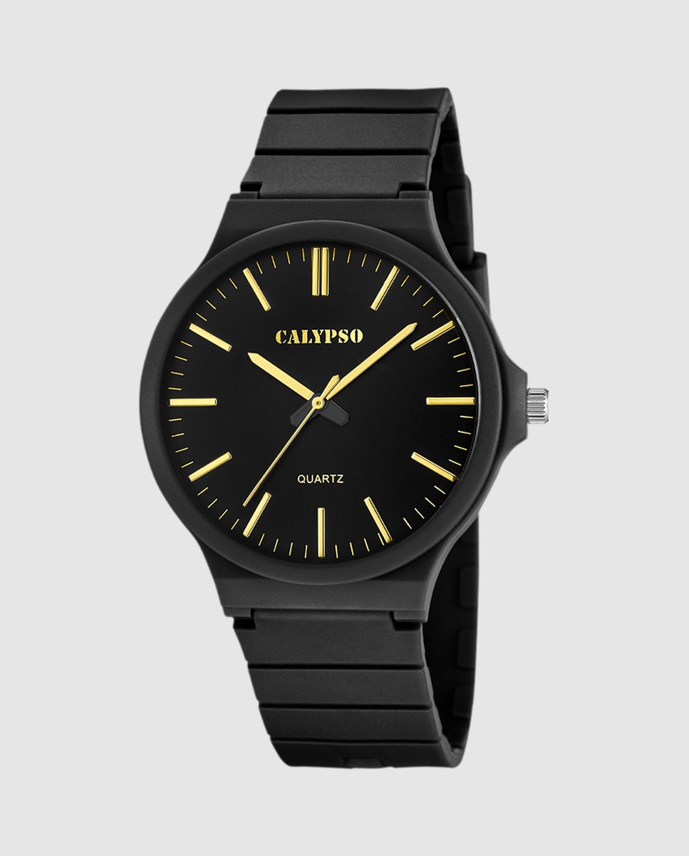 Imagem 0 de Relógio Analógico K5879 6 Street Style de Borracha em Preto