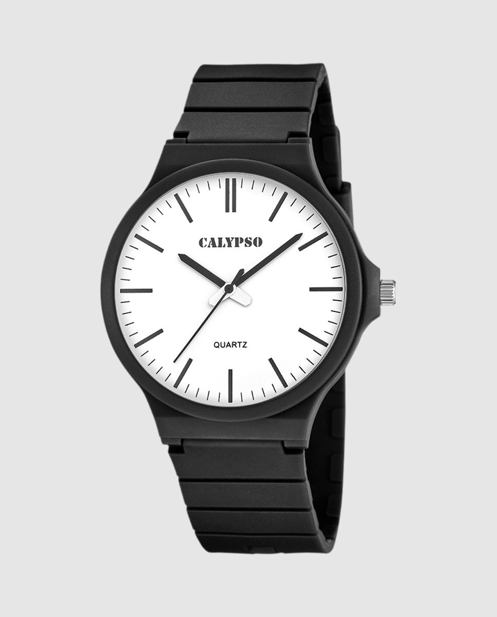 Imagem 0 de Relógio Analógico K5879 3 Street Style de Borracha em Preto