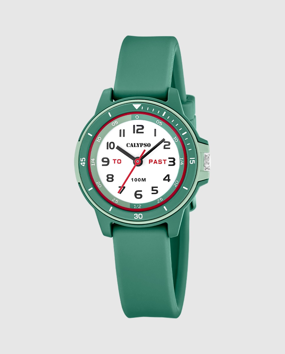 Relógio Analógico K5881 3 My First Watch de Borracha em Verde Verde-1