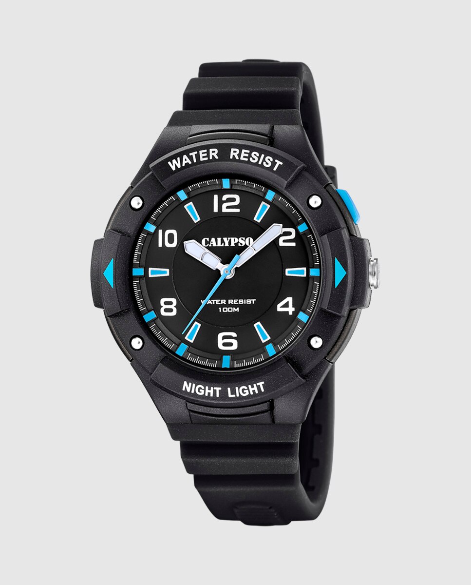 Imagem 0 de Relógio Analógico K5883 4 Street Style de Borracha em Preto