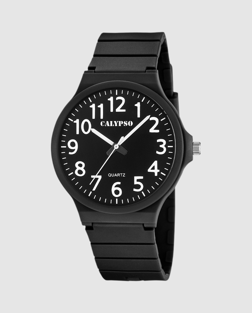 Imagem 0 de Relógio Analógico K5879 5 Street Style de Borracha em Preto