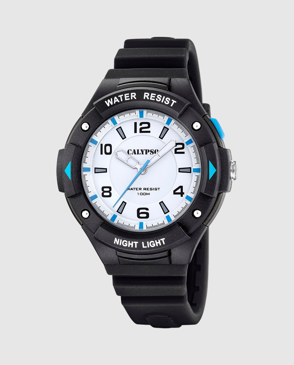 Imagem 0 de Relógio Analógico K5883 1 Street Style de Borracha em Preto