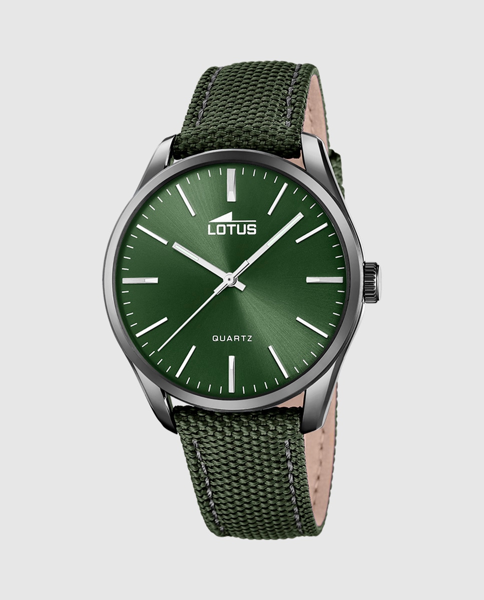 Relógio 19070 1 Minimalist de Têxtil Verde Verde-escuro-1