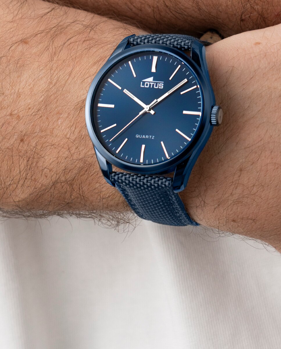 Relógio 19071 1 Minimalist de Têxtil Azul Azul-marinho-2