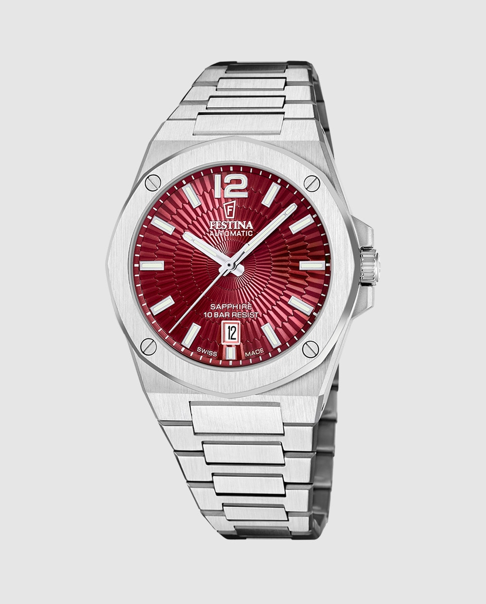 Relógio F22004/5 Swiss Made Automático de Aço Prateado Prata-1