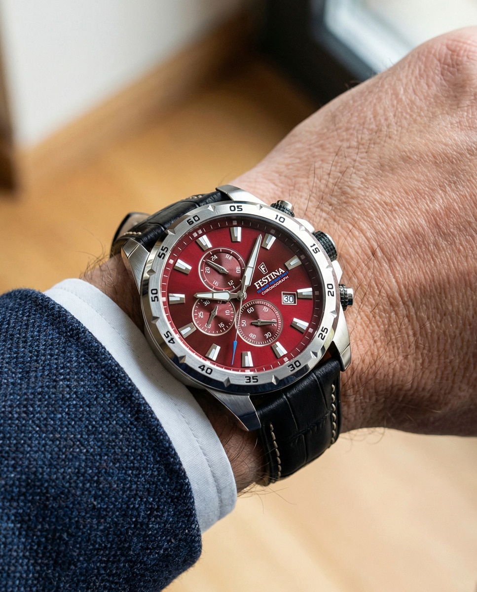 Relógio F20692/5 Timeless Chronograph de Pele em Preto Preto-2