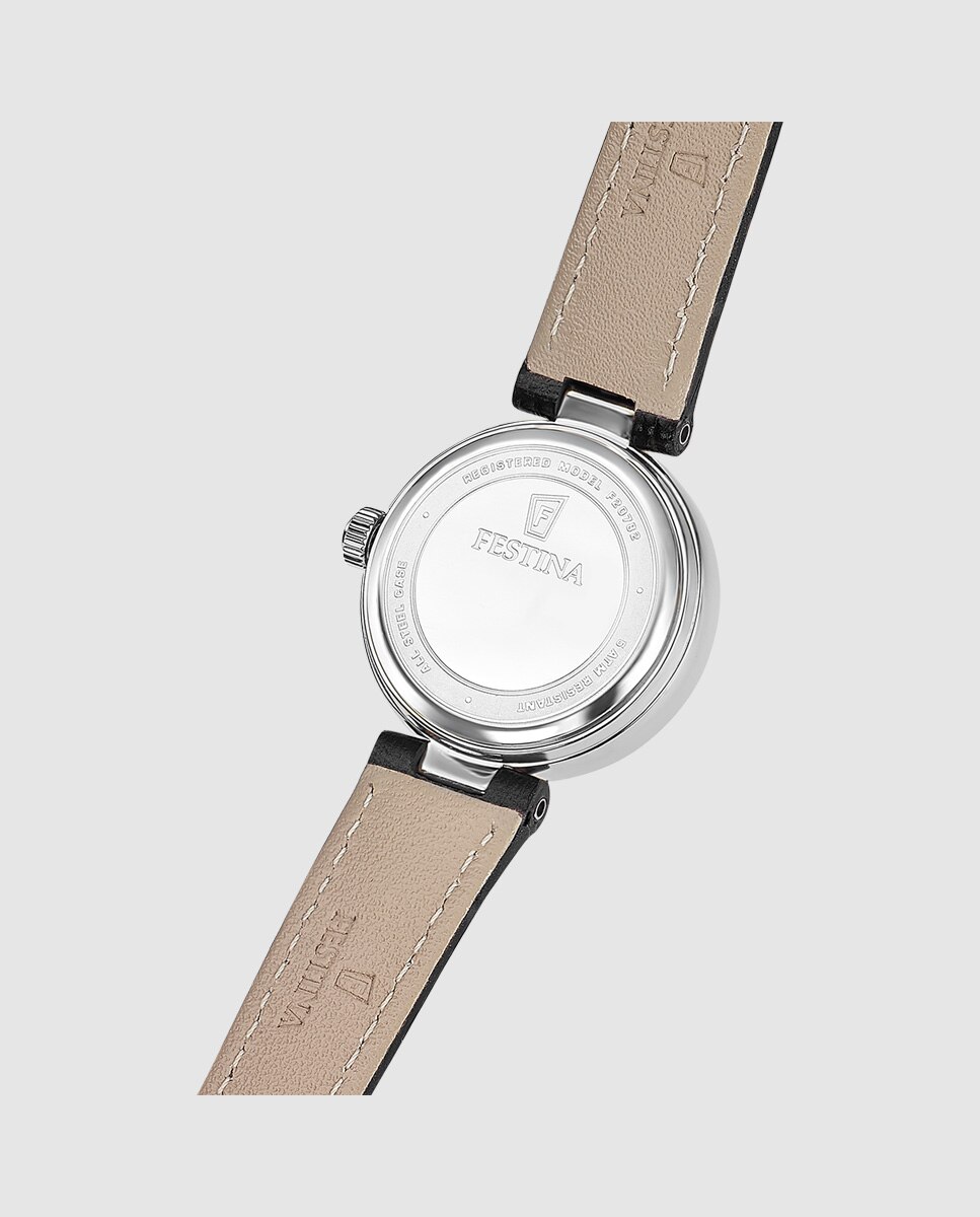 Relógio F20782/1 Mademoiselle de Pele em Preto Preto-2