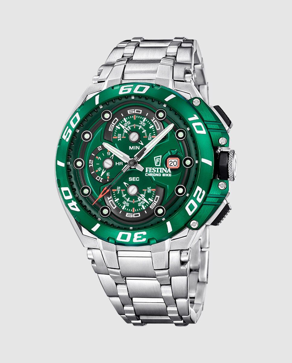 Relógio F20754/5 Chrono Bike de Aço Prateado Prata-1