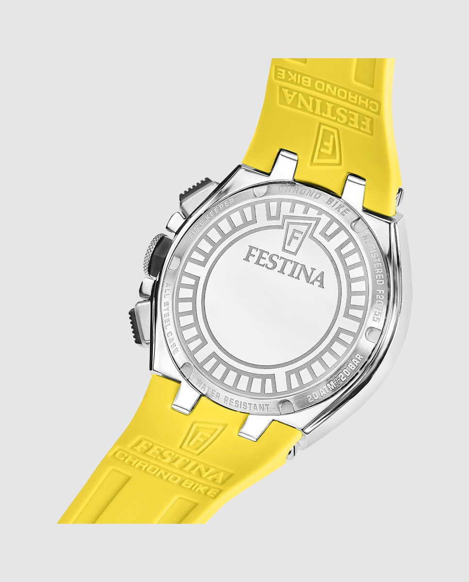 Relógio F20755/5 Chrono Bike de Borracha Amarela Amarelo-2